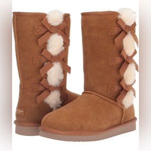 Koolaburra by UGG Suede Bow Tall Boots - Victoria In Color Chesnut